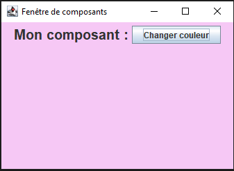 Capture d'écran Fenetre.java